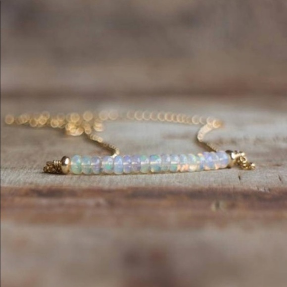 PRICE FIRM! Ethiopian Fire Opal 18K gold Necklace - Picture 4 of 4